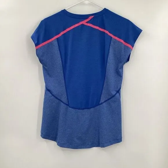 Ladies The North Face Mountain Athletics v-neck Performance Tee‎ - blue - medium - Picture 3 of 9